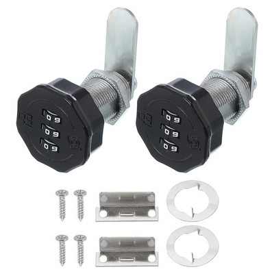 2x 1-3/16 ''Kombinationsschrank Cam Lock Zylinder Passwort Codeschloss Schwarz