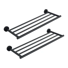 24 in Stainless Steel Towel Racks | Wall Mounted Bathroom Organizer (2PCS)