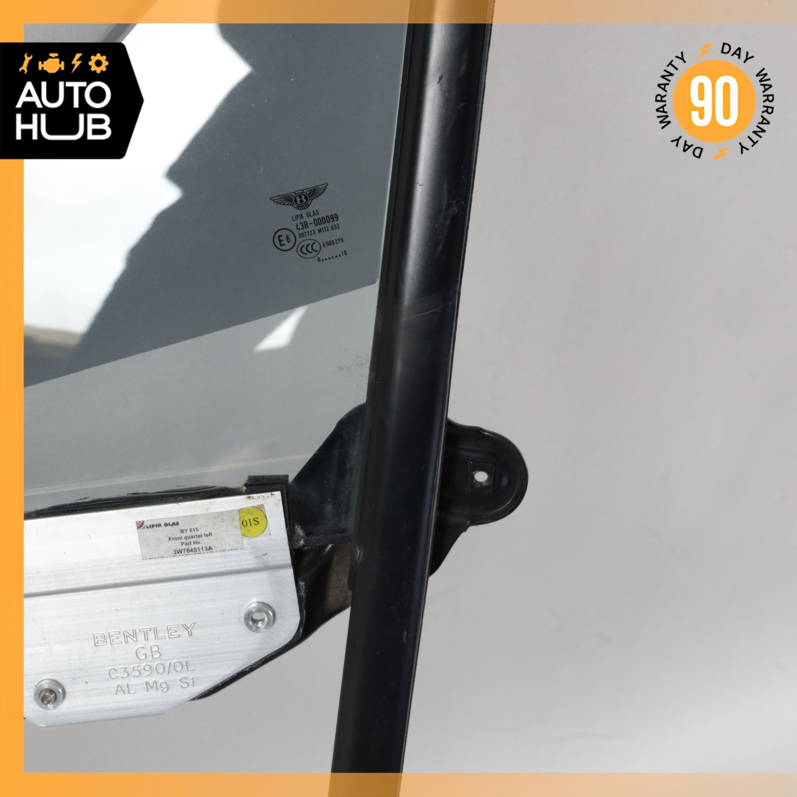 07-11 Bentley Continental GTC Front Left Side Door Vent Window Glass OEM