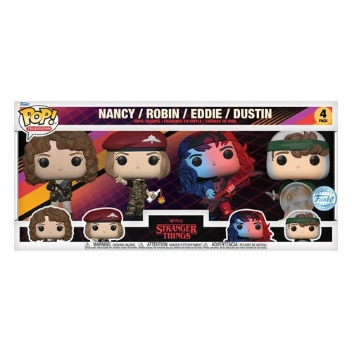 Funko Pop! Stranger Things - Nancy, Robin, Eddie & Dustin 4 Pack Pop! Vinyl