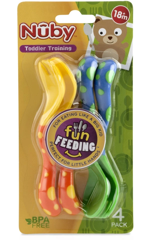 Nuby Spoons and Forks, Colors May Vary, 4 Count - Image 4 of 4