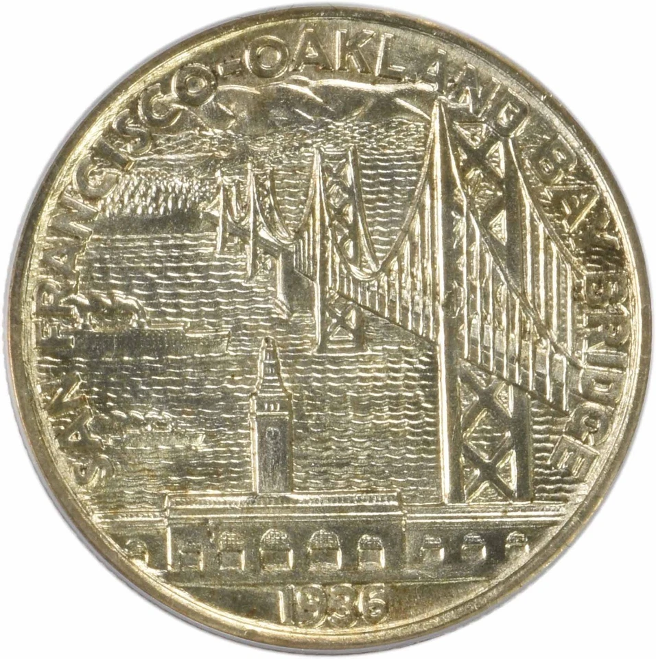 1936-S Bay Bridge Commemorative Silver Half MS64 PCGS - Image 4 of 4