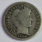 1906-S Barber Dime - Scarce  Semi-key  Better Date  Liberty Head Silver Coin