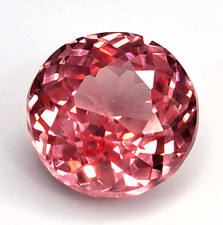 Padparadscha Sapphire Natural 15-17 Ct Round Cut Certified Loose Gemstone RK308