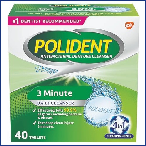 Tabletas limpiadoras de dentaduras Polident - 40 unidades - Imagen 8 de 12