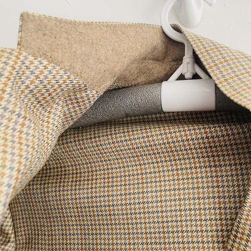 Lauren Ralph Lauren Two Button Silk Blazer Jacket Beige Herringbone Size 44S - Foto 7 di 13