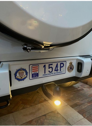 Car Badge Automobile Club Monaco Monte Carlo Enamel CHROME - Picture 3 of 3