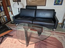 gebrauchte couch sofa Rolf Benz Sofa Ego Leder schwarz mit Kopfstütze 210 cm