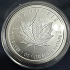 1 oz .999 Silver Cannabis Legalizer Nature Round Keep Calm & Slave On Coin