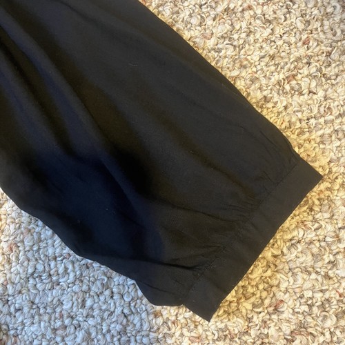 NWT Sonoma Womens Button Down Tunic Shirt Plus Size 3X Black Lightweight Rayon - Picture 3 of 9