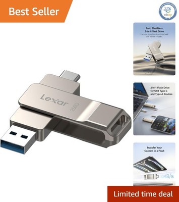Elegant 256GB USB 3.2 Flash Drive - Metal Swivel Design for Ultimate Portability