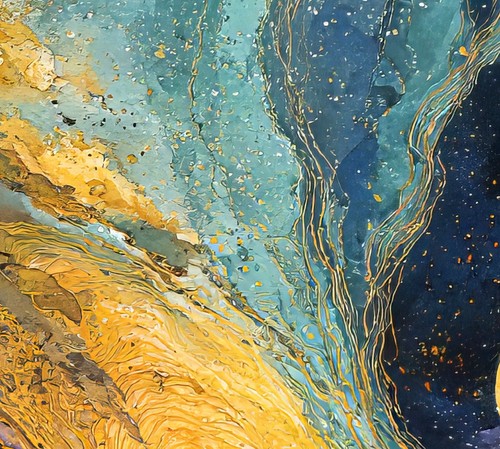 Cosmic Black Hole 5"x7" Print on Matte Paper | Celestial Space Watercolor Art - Picture 12 of 18