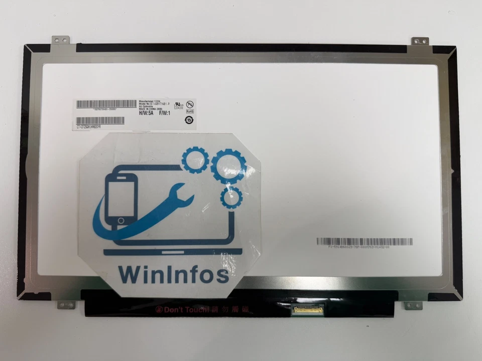 B140HTN01.2 HW5A LCD Display Bildschirm 14" FHD LED IPS Lieferung 24h - Bild 1 von 2