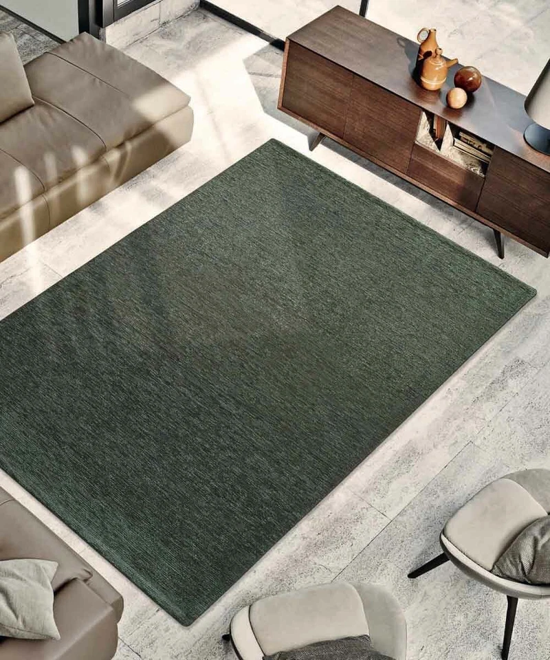 Tappeto Arredo Ciniglia Antiscivolo Living Tinta Unita Degradè 8Colori 5Mis 12ch - Immagine 3 di 4