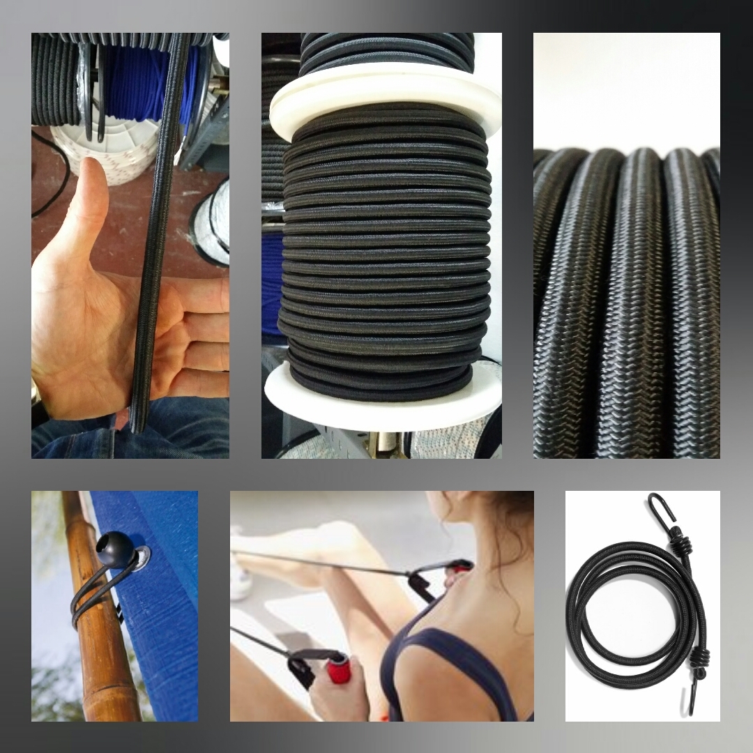 Cuerda soga cabo elastico 12mm cordon (por metros) toldos pulpos estira bungee