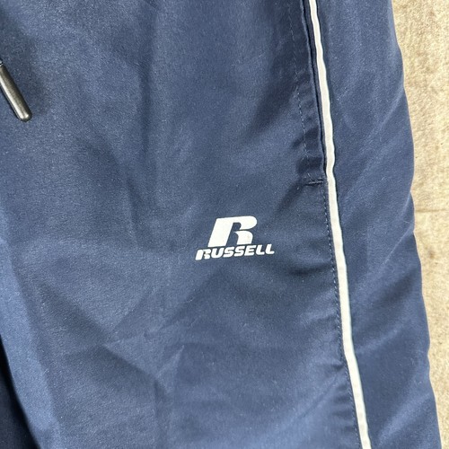 Vintage Y2K Russell Athletic Track Pants Baggy Lined Navy Men’s Size XL Waist 32 - Picture 4 of 13