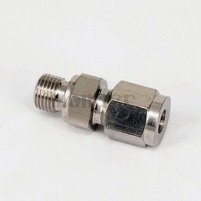 M10x1mm Metric Male 304 SS Pipe Compression fitting 6mm Tube Connector