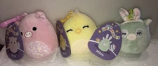 Squishmallow Easter ClipOn Set 3 Chick Pig Llama Peter Miley Aimee NWT fast Ship