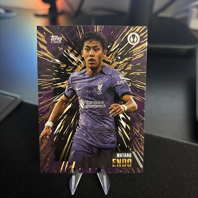 Wataru Endo 2023 topps Gold X-Whip FC Liverpool 