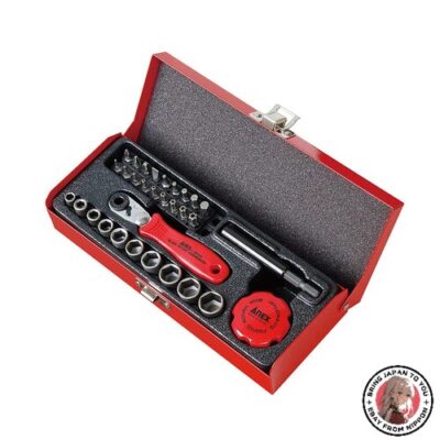 ANEX No.5 Compact Ratchet Driver 52 Bit Multi Set with Case
