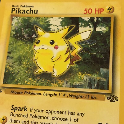 Pikachu Red Cheeks 1st Edition Non Holo Pokemon Card Wotc | eBay