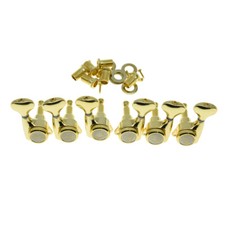 KAISH 3L3R 18:1 Guitar Locking Tuners Machine Heads Locking Tuning Keys Gold