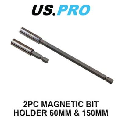 US PRO Tools 2-teiliges magnetisches Schraubendreher Sechskantadapter Power Bithalter Verlängerungsset