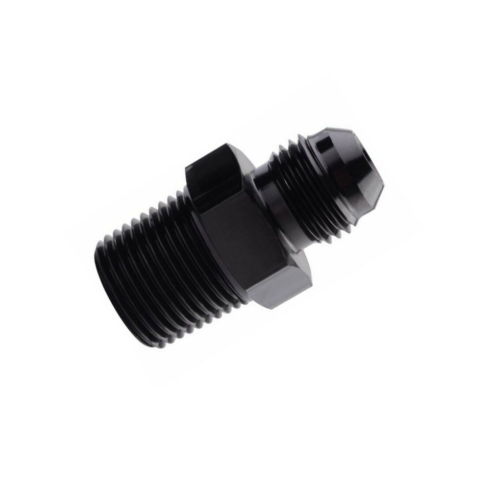 Black 6AN To 3/8 NPT Adapter Straight Pipe Thread To 6 AN Flare - Foto 12