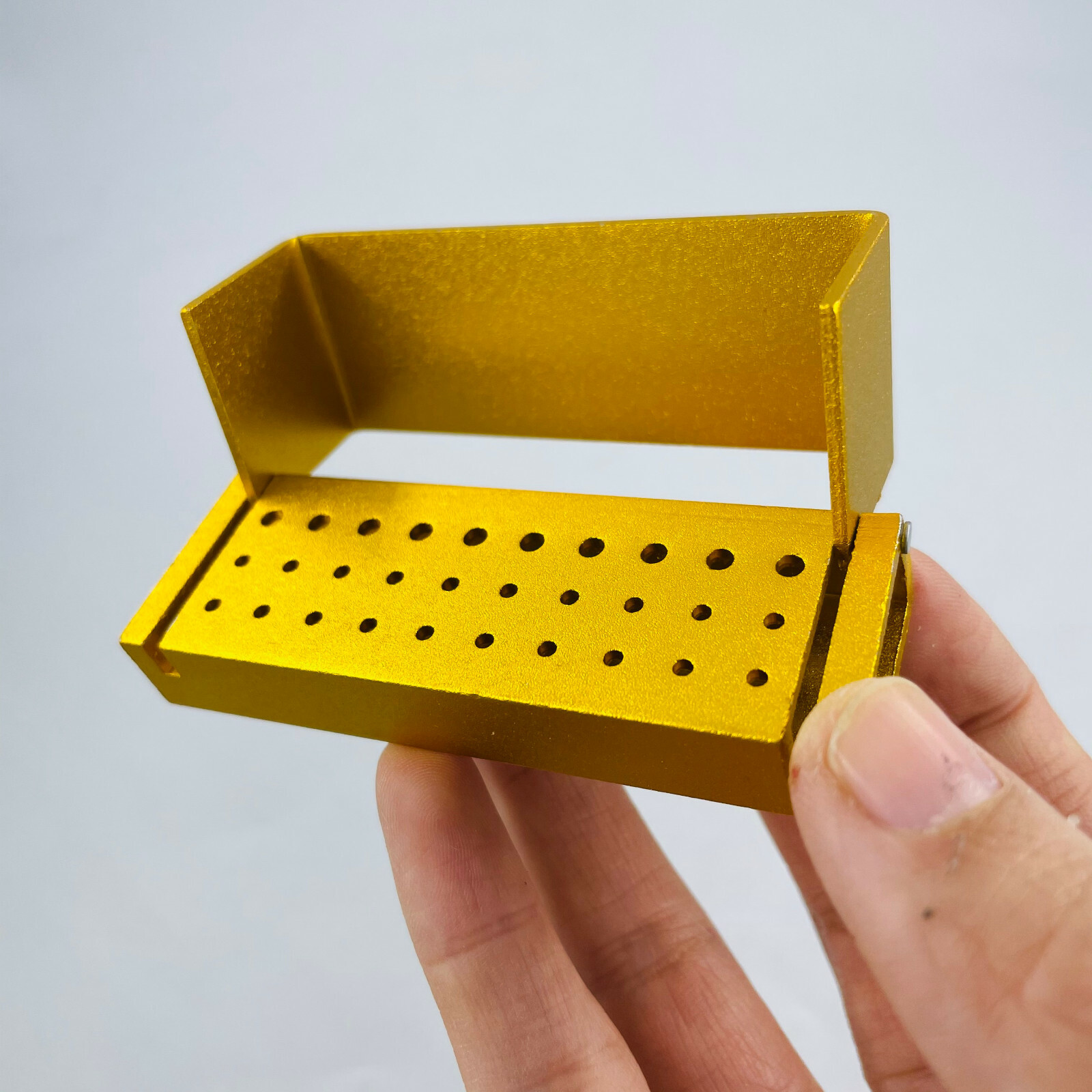 5pcs ALUMINIUM Dental Bur Burs Holder Block Disinfection Box Autoclave