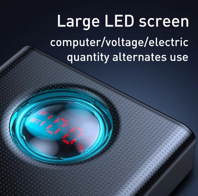 30000mAh Fast Charging Power Bank with Dual USB Portable Charger  