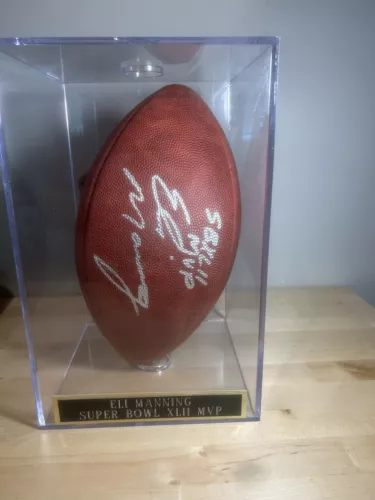 Eli Manning Signed Football, Super Bowl XLII MVP
