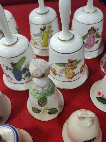 Franklin Porcelain Fine Bone China Collector Bells Set of 18 Assorted Sizes - Picture 7 of 10
