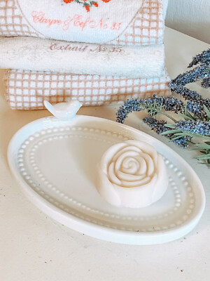 Clayre & Eef Badezimmer Seifenschale Vogel Shabby Landhaus #2021710