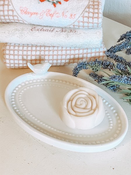 Clayre & Eef Badezimmer Seifenschale Vogel Shabby Landhaus #2021710-image