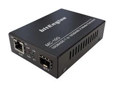 bitEngine 10G Media Converter, 10 Gigabit Copper to 10G Fiber Ethernet.Unmanaged