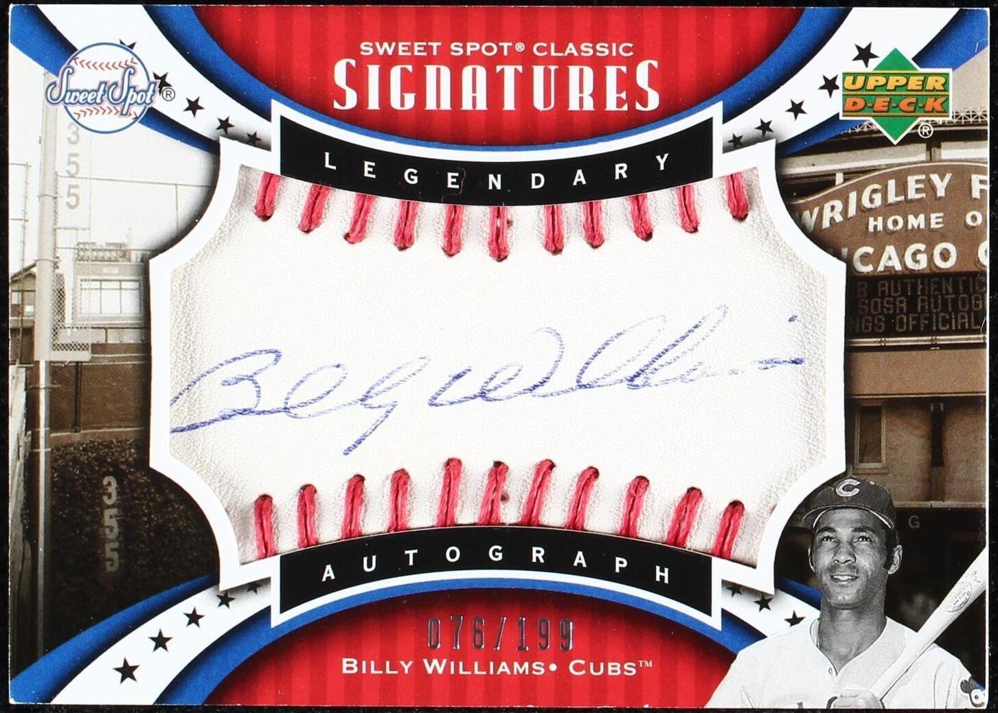 2007 Upper Deck Sweet Spot Classic - Legendary Autograph Billy Williams ...
