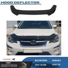 Hood Deflector Guard | Front Bug Shield Compatible for Subaru XV 2013-2017 Black
