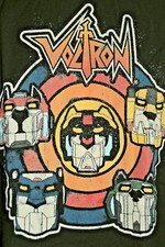 Voltron Defender of the Universe Retro Lion Target Mens T Shirt XL Black Cats