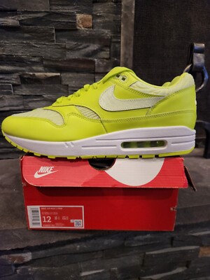 Nike Air Max 1 PRM Barely Volt Size 12 DEADSTOCK UNDER RETAIL 