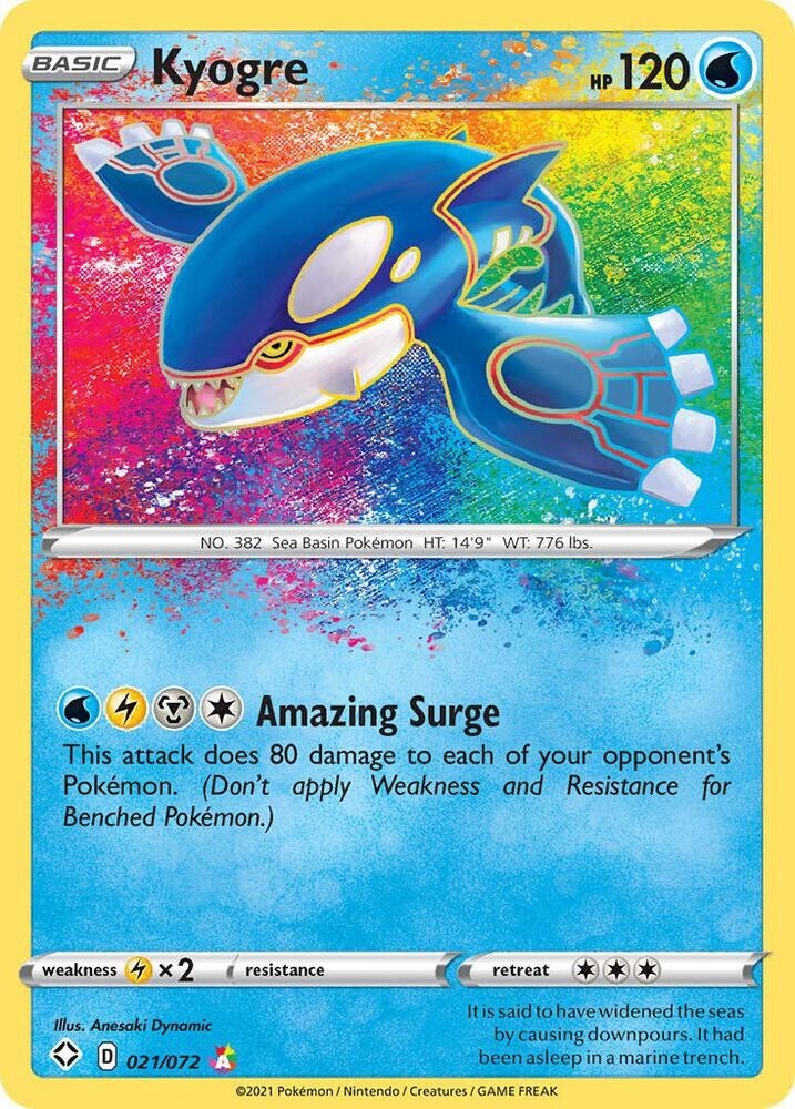 Kyogre 021/072 Shining Fates Amazing Rare Pokemon Card | eBay