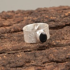 Black Onyx Gemstone 925 Sterling Silver Ring Handmade Jewelry Ring For Gift