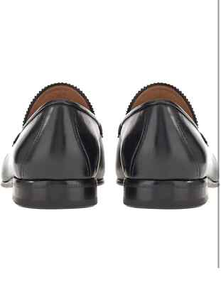 Salvatore Ferragamo Black Leather Penny Loafers with Tan Insole Amazon.com | Ferragamo Penny Black Pebbled Leather Dress  main image 3