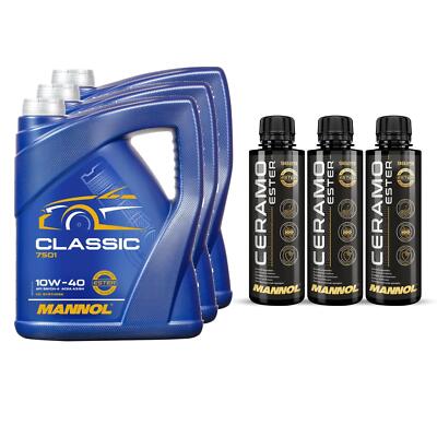 15L MANNOL Motoröl CLASSIC 10W-40 Inkl. 3x Additive Ceramo Ester 9829