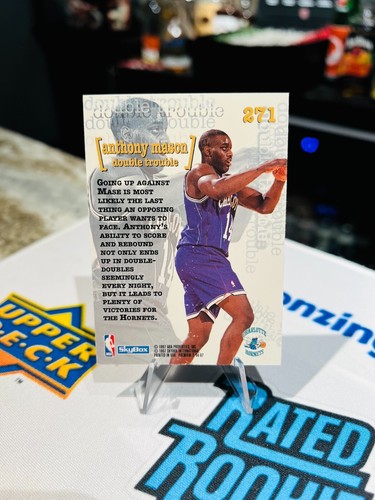1996-97 SkyBox Premium Double Trouble #271 Anthony Mason Charlotte Hornets - Picture 2 of 2