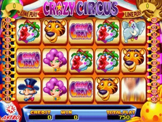 CRAZY CIRCUS by ASTRO CHERRY MASTER CGA 2 IN ONE GAME 25 LINER/9 LINER BINGO US.