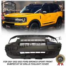 Fits 2021-2024 Ford Bronco Sport Front Bumper Body Kit W/ Grille Assembly
