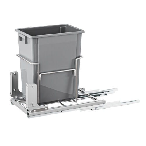 37 QT Under Cabinet Pull-Out Trash Can Kitchen Wastebasket Single Garbage Bin - Picture 14 of 15