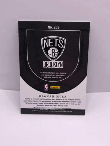 Dzanan Musa 2018-19 Panini Crown Royale Silhouettes RC Jersey Relic Auto #/199 - 第 2/2 張圖片