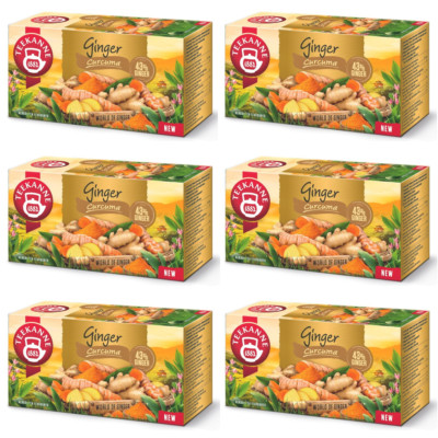 TEEKANNE - Ginger Curcuma - Kräutertees mit Ingwer&Kurkuma- 6x20 Teebeutel