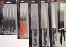 KITCHEN & STEAK KNIVES Stainless Steel, SELECT: Steak, Santoku or Bread Knive